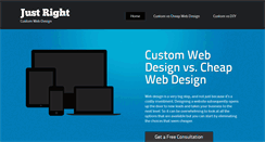 Desktop Screenshot of justrightwebdesign.com