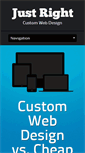Mobile Screenshot of justrightwebdesign.com