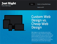 Tablet Screenshot of justrightwebdesign.com